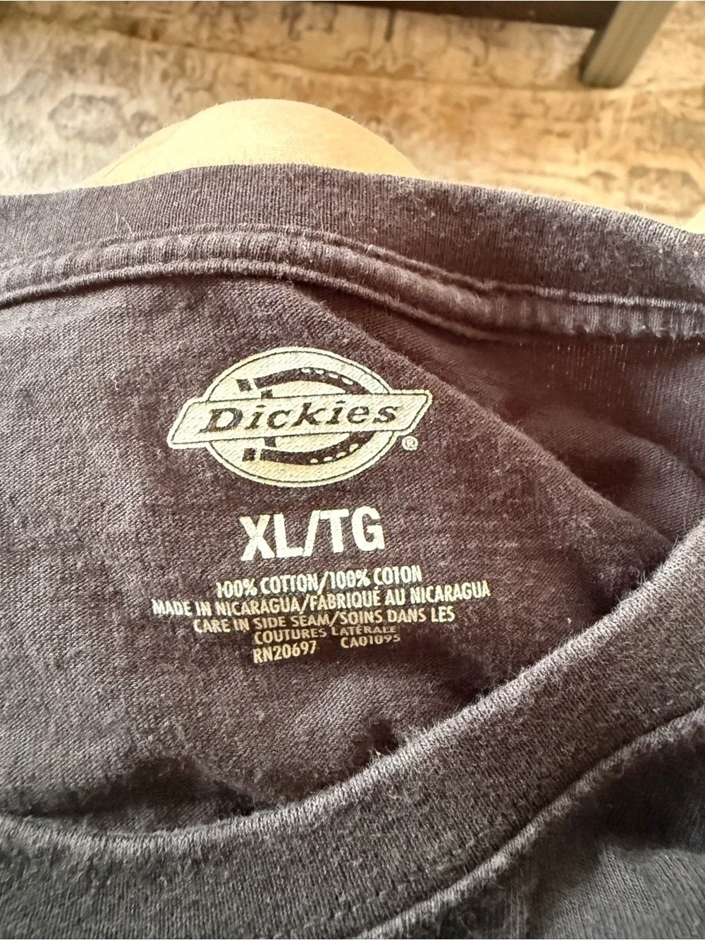 Dickies Black Crewneck Long Sleeve Shirt with Logo Print
